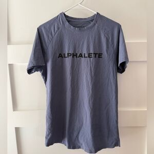 Alphalete Slate Blue Logo Tee